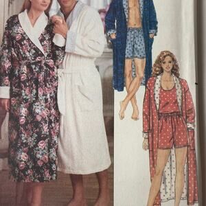 Butterick 5189 Pattern Top Unisex Lounge Robe Shorts Miss XS - M Very Easy